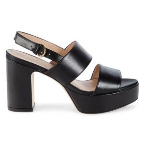 Stuart Weitzman Ono Black Leather Sandals - Worn Once!